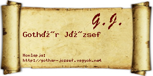 Gothár József névjegykártya